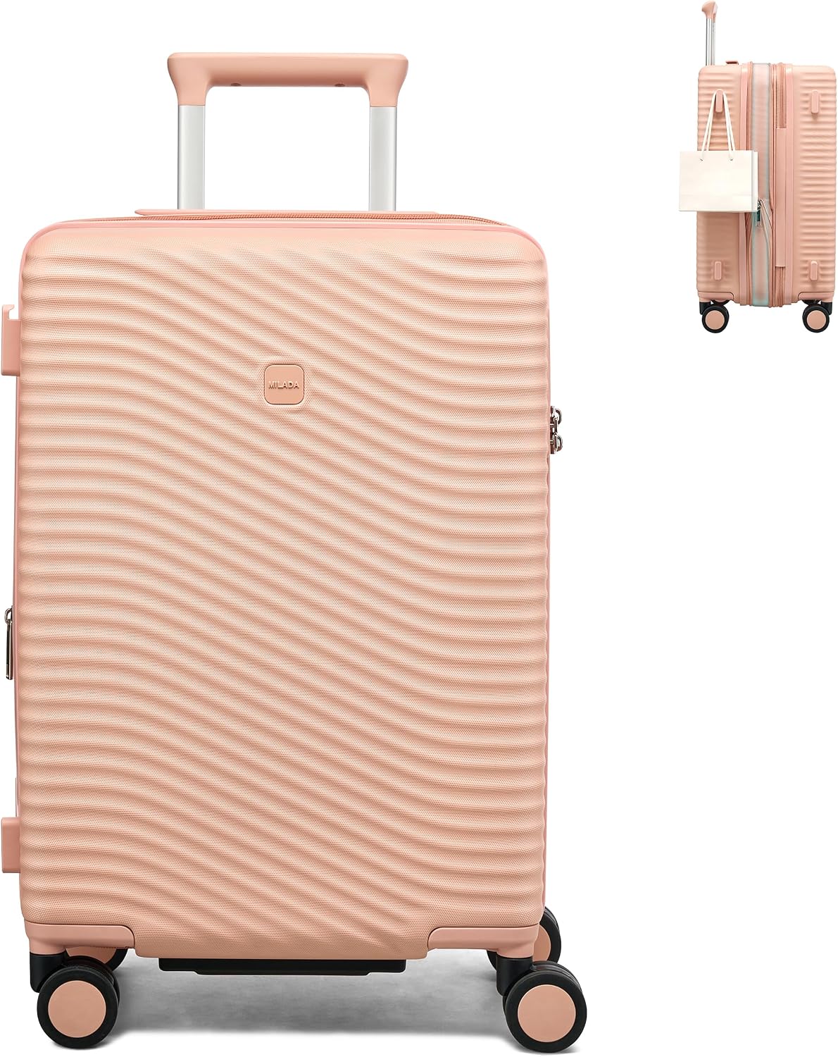 20 Inch Expandable Hard Shell Carry On Suitcase with TSA Lock, Water Resistant