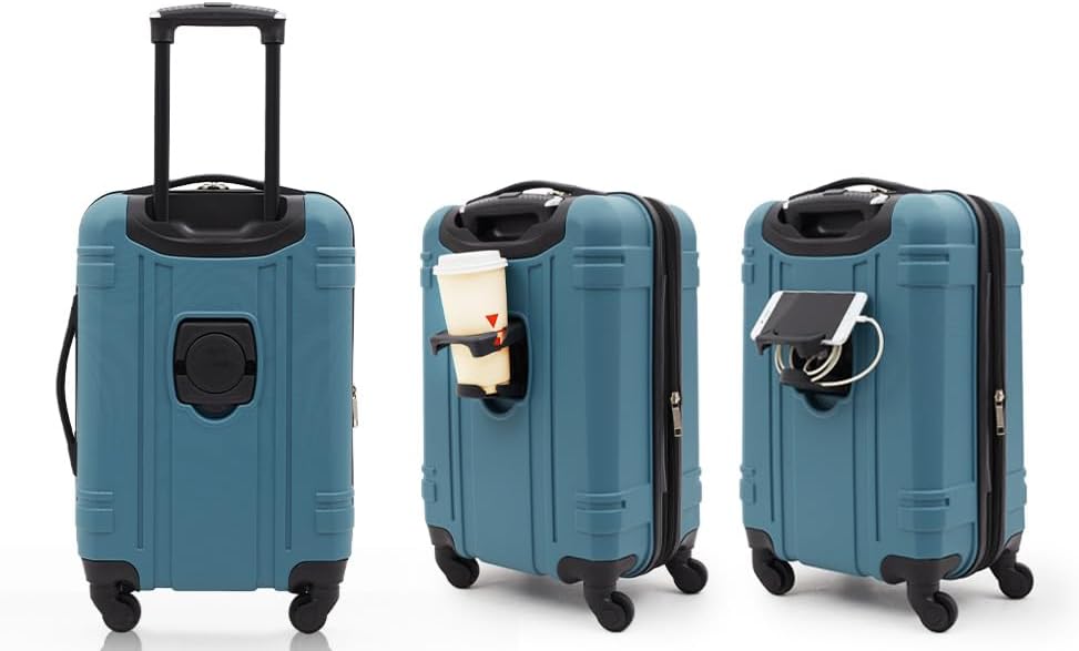 20 Inch Hardside Carry On Suitcase, Hydro Blue