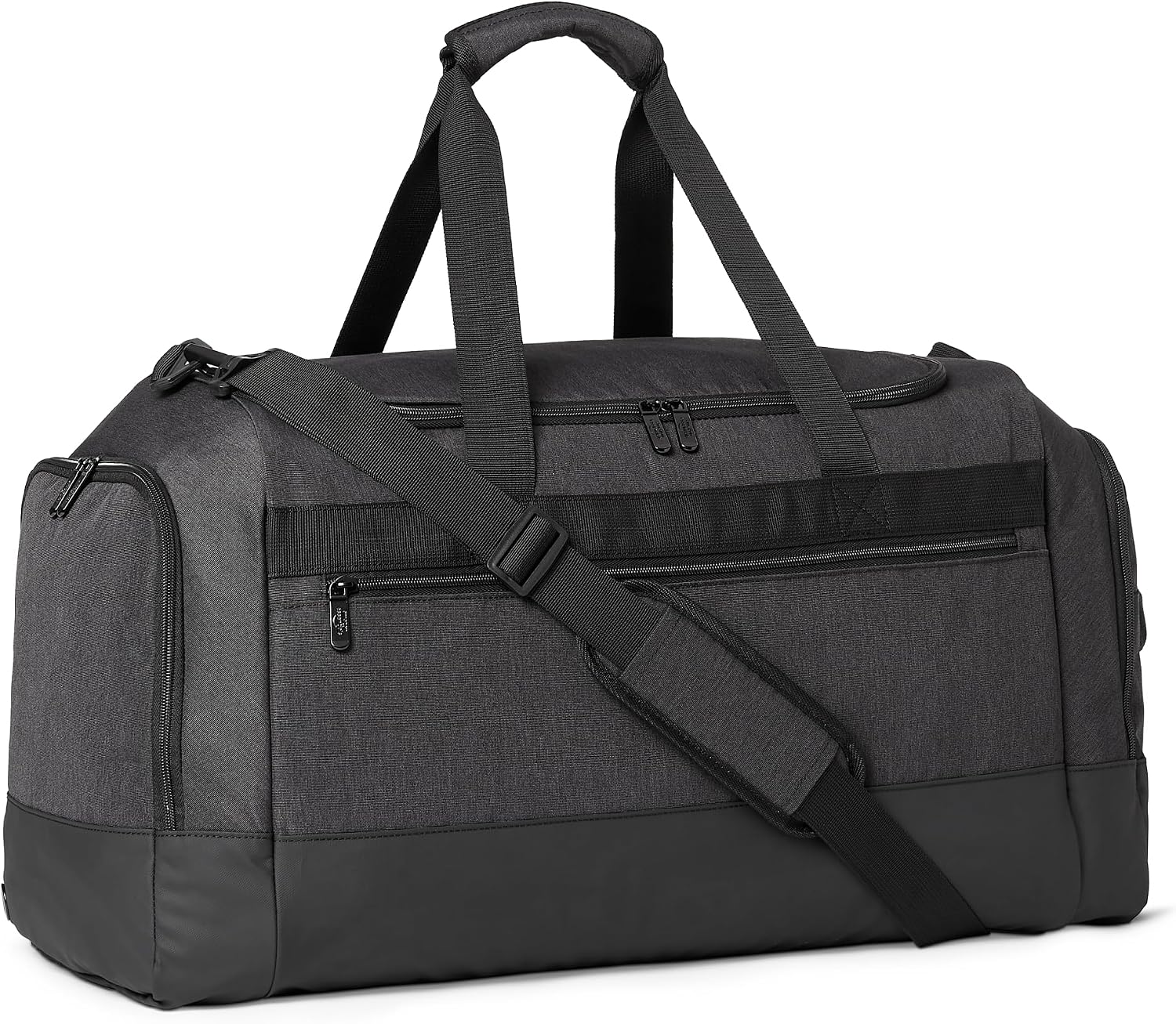 25 Inch Lightweight Travel Duffel Bag with Wet Pocket and Shoe Compartment, Black