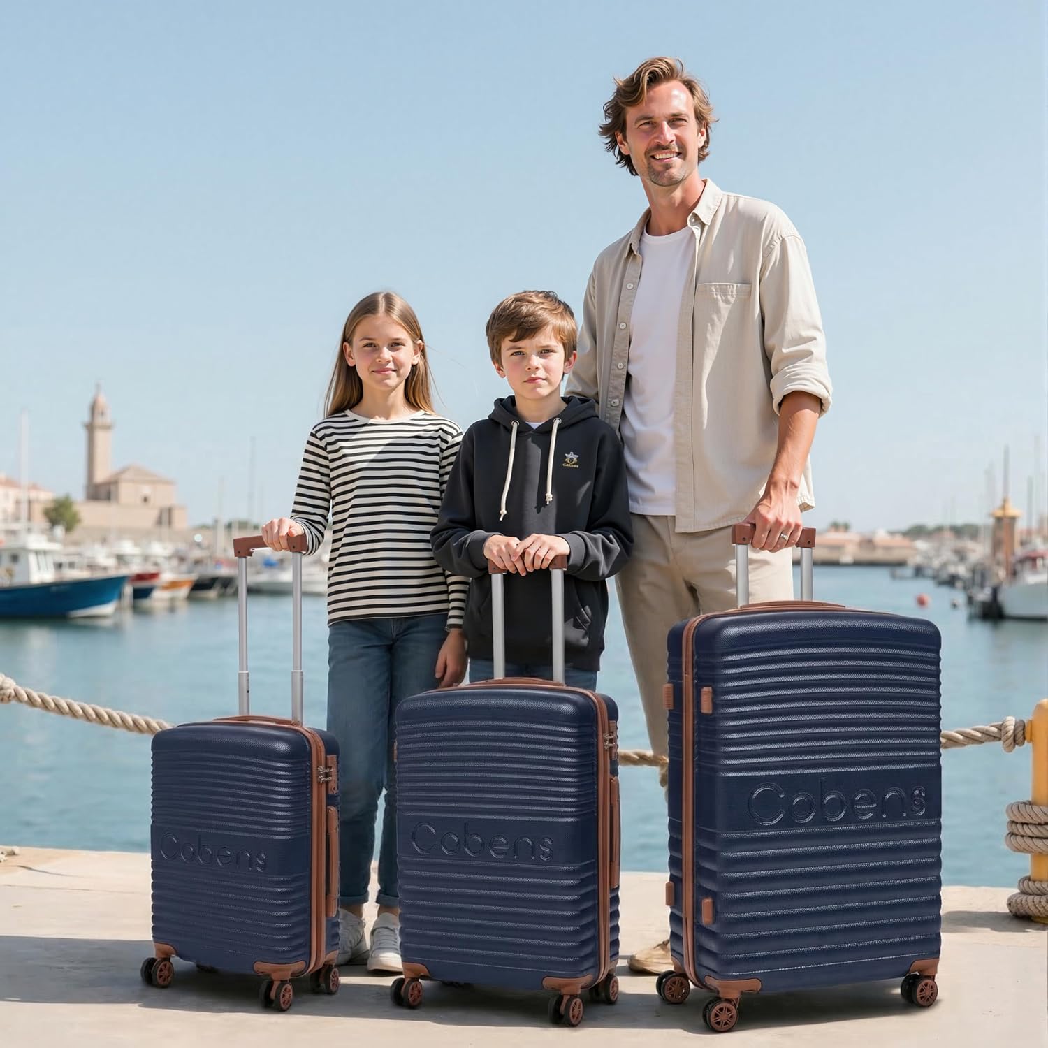 5 Piece Luggage Set with 360 Degree Spinner Wheels, TSA Lock, Weekender and Toiletry Bag